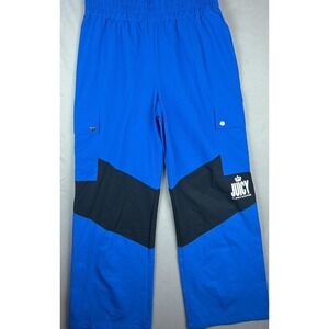 Juicy Couture Wide-Leg Parachute Pants Womens Medium Cargo Skater Blue